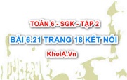 Bài 6.21 trang 18 Toán 6 Tập 2 Kết nối tri thức